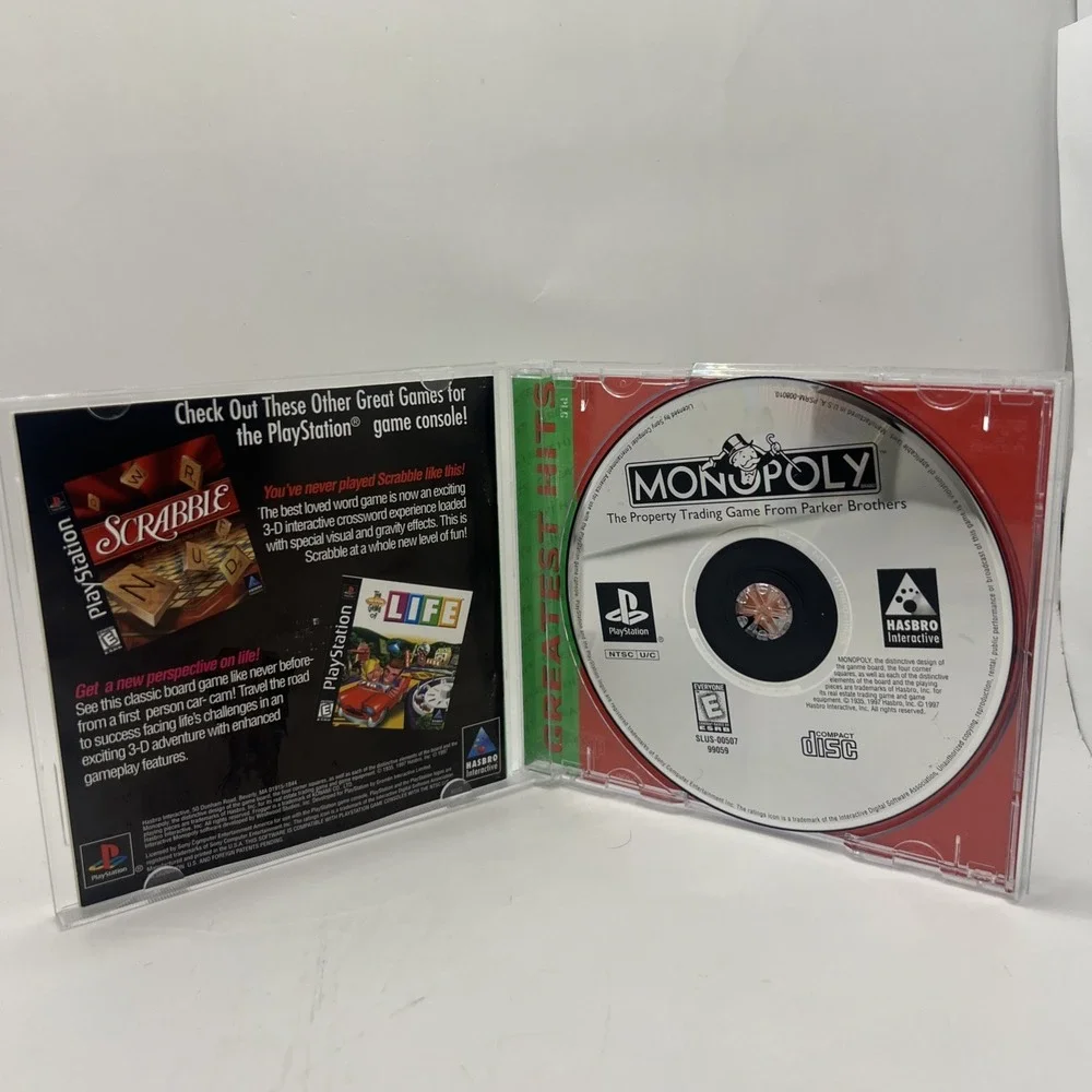 Monopoly Greatest Hits Playstation PS1 Video Game Complete